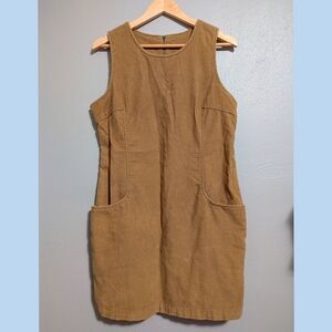 Vintage Eddie Bauer Tan Ribbed Sheath Dress